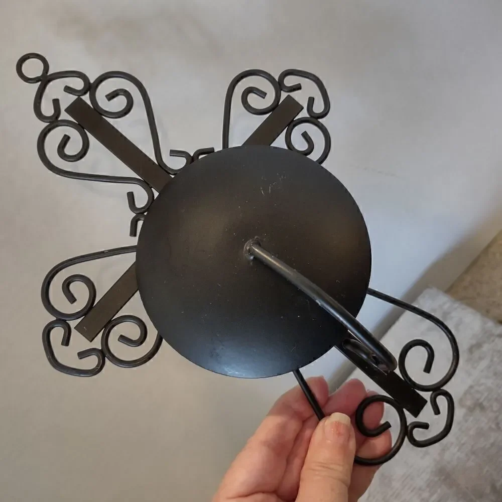 👍 Set of two different cross wall hanging candle holders.  Metal & Iron. C6